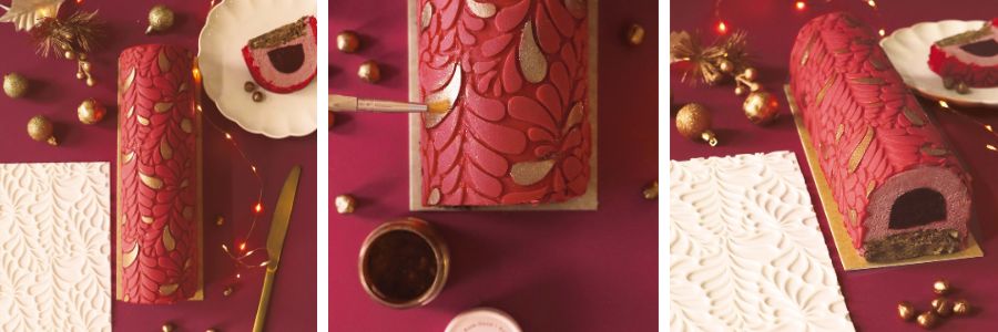 Recette bûche framboise chocolat blanc déco - ScrapCooking